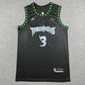 Timberwolves 3 Mcdaniels New Black City Men Jersey
