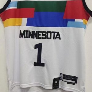 Timberwolves 1 Edwards White 2022-23 New Men Jersey