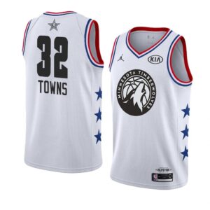 Timberwolves 32 Karl-Anthony Towns 2019 All-Star White Swingman Men Jersey