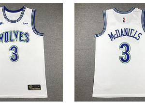 Timberwolves 3 Mcdaniels White Men Jersey