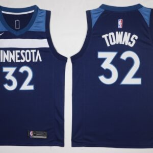 Timberwolves 32 Karl-Anthony Towns Blue Men Jersey