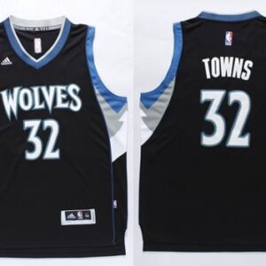 Timberwolves 32 Karl-Anthony Towns Black Men Jersey