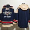 Pelicans Blank Navy Ageless Must-Have Lace-Up Pullover Hoodie