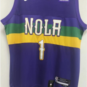 Pelicans 1 Zion Williamson Purple Men Jersey