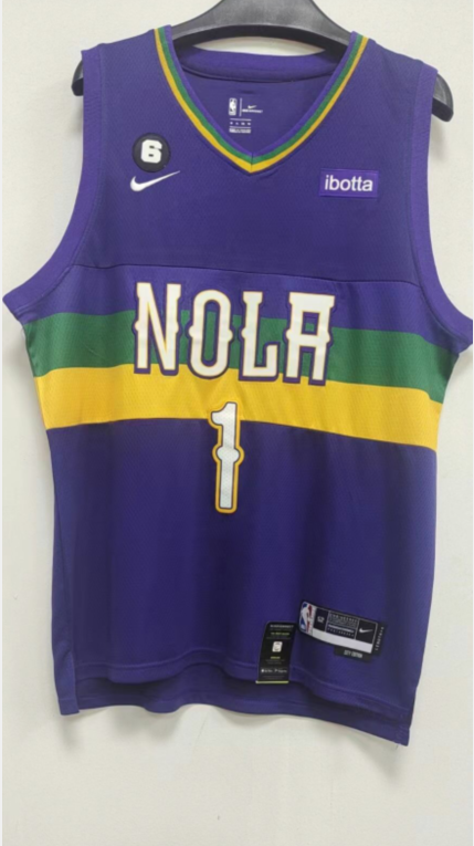Pelicans 1 Zion Williamson Purple Men Jersey