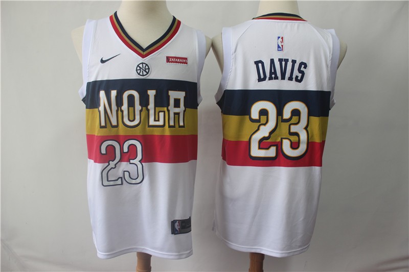 Pelicans 23 Anthony Davis White Earned Edition Men Jersey