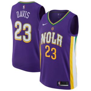 Pelicans 23 Anthony Davis Purple Mardi Gras Pride Men Jersey