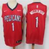 Pelicans 1 Zion Williamson Red Men Jersey