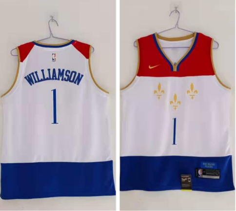 Pelicans 1 Kristaps Porzingis White 2020-21 City Edition Men Jersey