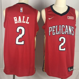 Pelicans 2 Lonzo Ball Red Men Jersey