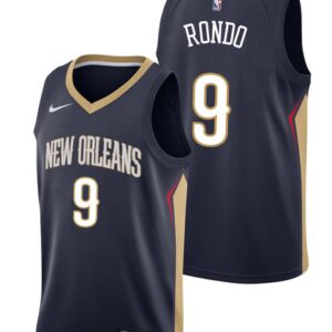 Pelicans 9 Rajon Rondo Navy Swingman Men Jersey