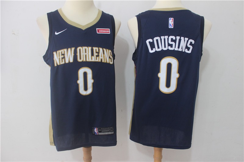 Pelicans 0 DeMarcus Cousins Navy Swingman Men Jersey