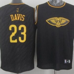 Pelicans 23 Anthony Davis Black Precious Metals Men Jersey