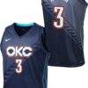 Oklahoma City Thunder 3 Jared Mccain Navy Custom jersey