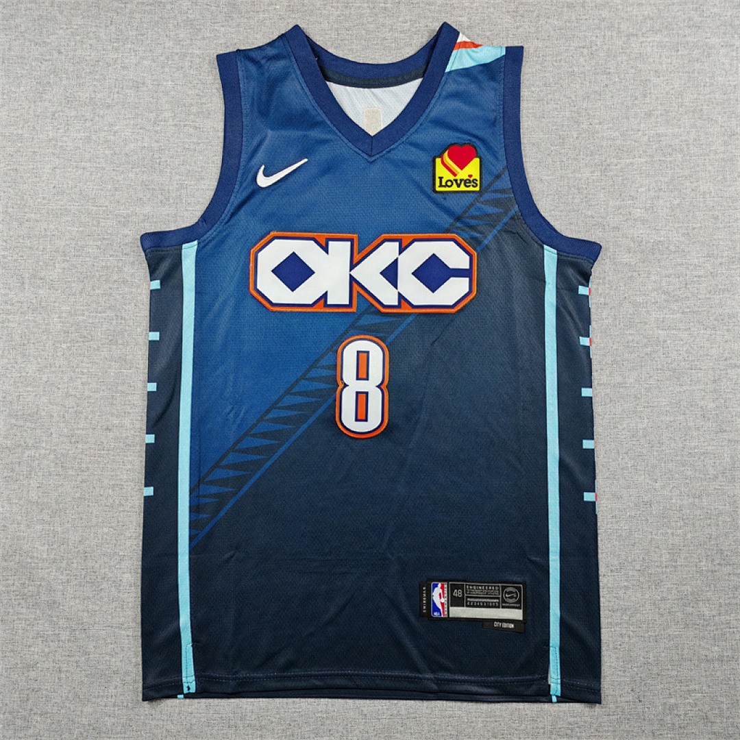 Thunder 8 Williams New City Men Jersey