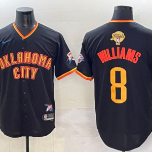 Thunder 8 Williams Black Finals Baseball Vapor Limited Men Jersey