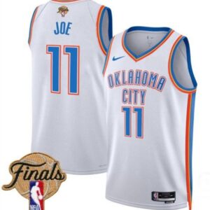Thunder 11 Isaiah Joe White 2025 Finals Men Jersey