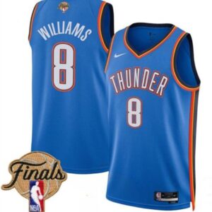 Thunder 8 Jalen Williams Blue 2025 Finals Icon Edition Men Jersey