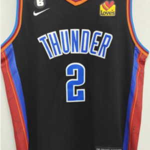 Thunder 2 Shai Gilgeous-Alexander 2022-23 City Black Men Jersey