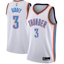 Thunder 3 City Giddey White Men Jersey