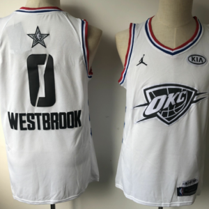 Thunder 0 Russell Westbrook White 2019 All-Star Game Men Jersey