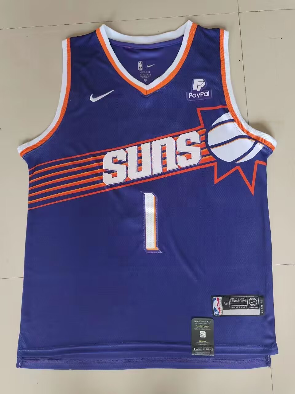 Suns 1 Devin Booker Purple 2023 New Men Jersey