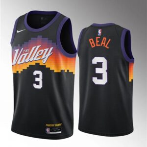 Suns 3 Bradley Beal Balck 2021-22 City Edition Men Jersey