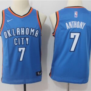 Thunder 7 Carmelo Anthony Blue Swingman Youth Jersey