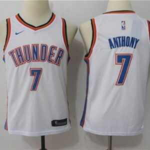 Thunder 7 Carmelo Anthony White Swingman Youth Jersey
