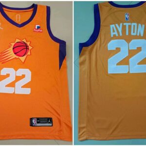 Suns 22 Deandre Ayton Orange Men Jersey