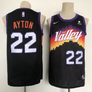 Suns 22 Deandre Ayton Black 2020-21 City Edition Men Jersey