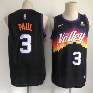 Suns 3 Chris Paul Black City Editio 2020 New Men Jersey