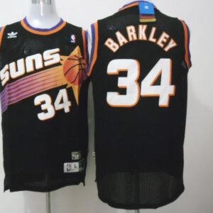 Suns 34 Barkley Black Hardwood Classics Men Jersey