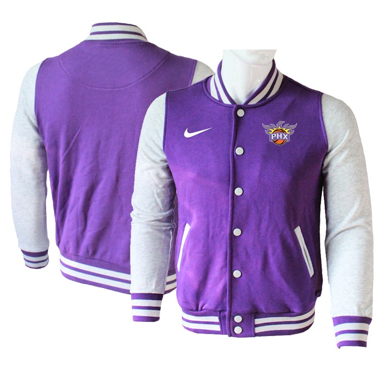 Phoenix Suns Blank Purple Grey Wool Jacket