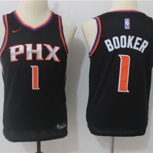 Suns 1 Devin Booker Black Swingman Youth Jersey