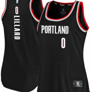 Blazers 0 Damian Lillard Black Women Jersey