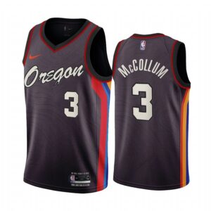 Blazers 3 C.J. McCollum Chocolate 2020-21 City Edition Men Jersey