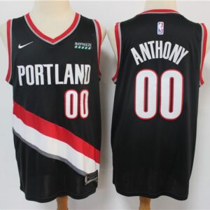 Blazers 00 Carmelo Anthony Black Men Jersey