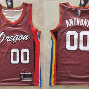 Blazers 00 Carmelo Anthony Red Men Jersey