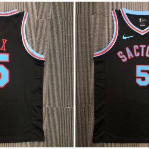 Kings 5 De'Aaron Fox Black Men Jersey