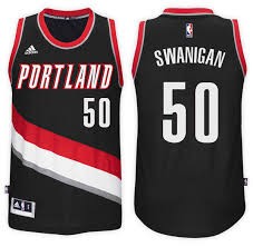 Adidas Blazers 50 Caleb Swanigan Black 2017 Draft Men Jersey