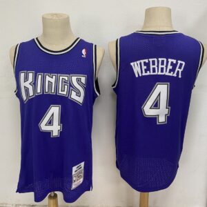 Kings 4 Chris Webber Purple 1998-99 Hardwood Classics Men Jersey