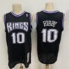 Kings 10 Mike Bibby Black 2001-02 Hardwood Classics Men Jersey