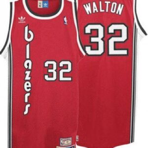 Blazers 32 Bill Walton Red Throwback Men Jersey