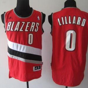 Blazers 0 Damian Lillard Red Men Jersey