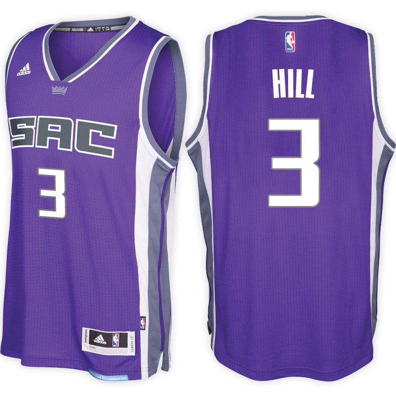 Sacramento Kings 3 George Hill Alternate Purple New Swingman Men Jersey