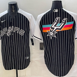 San Antonio Spurs Blank Black Baseball Logo Vapor Limited Men Jersey