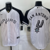 San Antonio Spurs Blank White Baseball Logo Vapor Limited Men Jersey