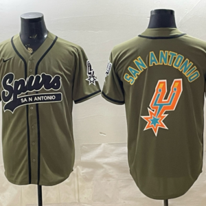 San Antonio Spurs Blank Olive Baseball Vapor Limited Men Jersey