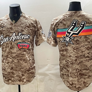 San Antonio Spurs Blank Camo Baseball Vapor Limited Men Jersey